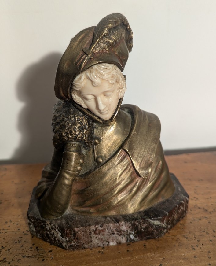 Dominique Alonzo. Bronze chryséléphantin.-photo-4