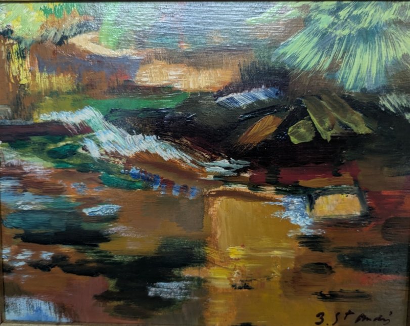 The River. Louis Berthommé De Saint André. Oil On Canvas-photo-2