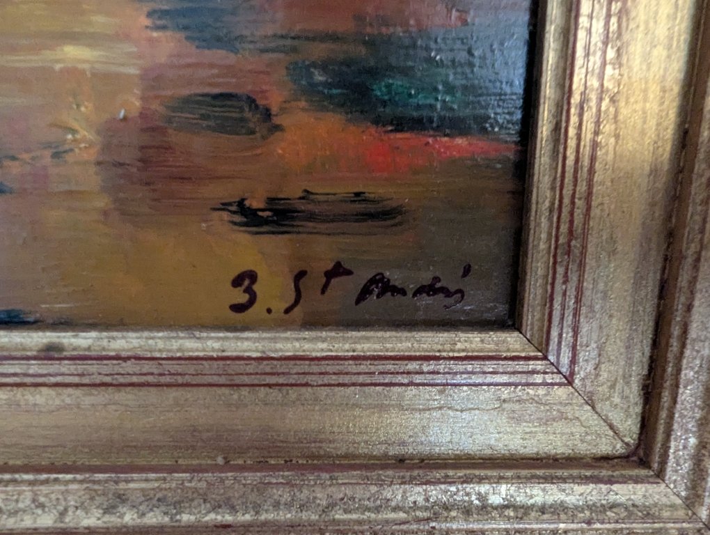 The River. Louis Berthommé De Saint André. Oil On Canvas-photo-3