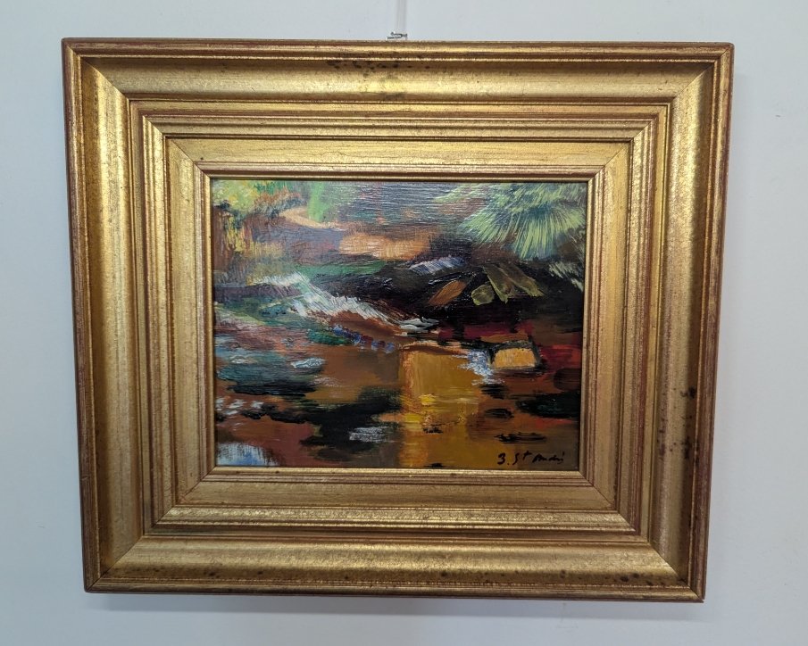 The River. Louis Berthommé De Saint André. Oil On Canvas-photo-4