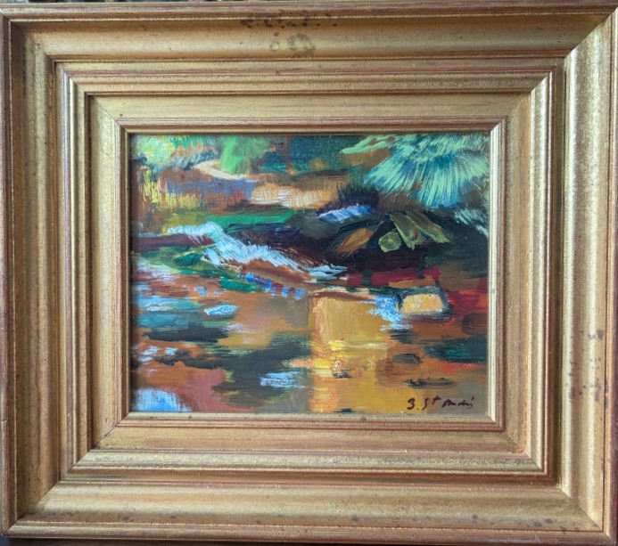 The River. Louis Berthommé De Saint André. Oil On Canvas