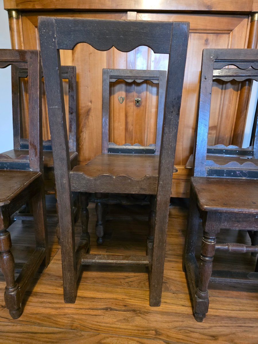 Suite de 6 chaises Lorraines. 17 ème siècle.-photo-4