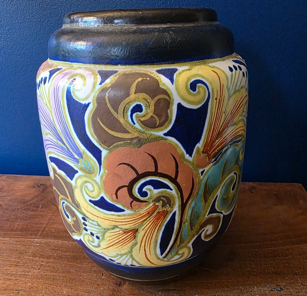 Vase Signed Fontinelle (1886-1964). -photo-4