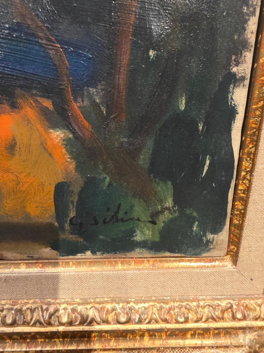 Rue Georges Mugnier à Bois Guillaume. Gaston Sébire. Huile sur toile.-photo-4