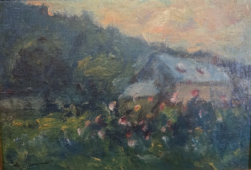 Maurice Vaumousse. Ecole de Rouen. Huile sur panneau.-photo-2