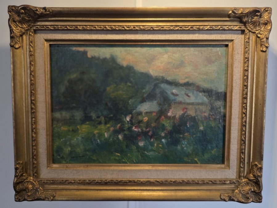 Maurice Vaumousse. Ecole de Rouen. Huile sur panneau.-photo-3