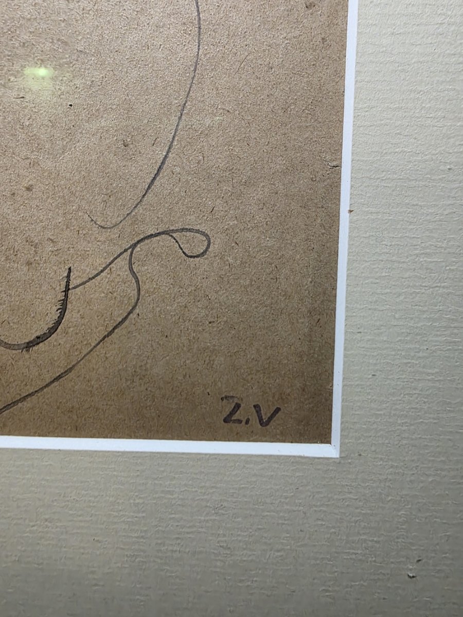 Louis Valtat. Ink Drawing.-photo-2