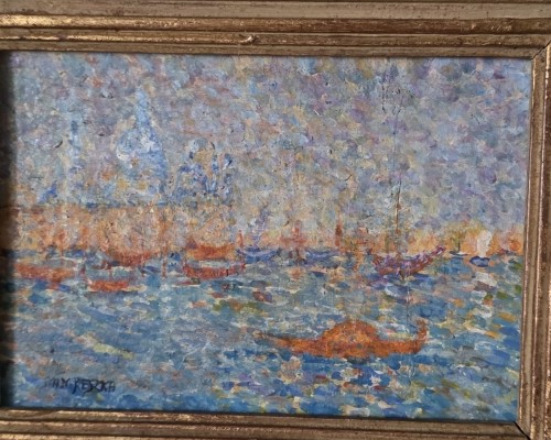 Stan Reszka. Vue de Venise. Tableau pointilliste. hsc.-photo-4