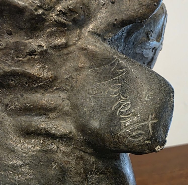 Mereste 19 ème. 20 ème. Maternité. Bronze patiné.-photo-2