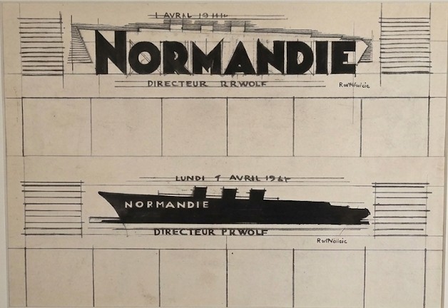 Pierre Le Trividic (rouen School). Model Design For The Paris Normandie. 1941.-photo-2