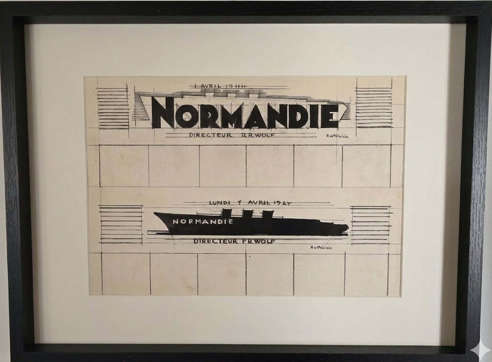 Pierre Le Trividic (rouen School). Model Design For The Paris Normandie. 1941.