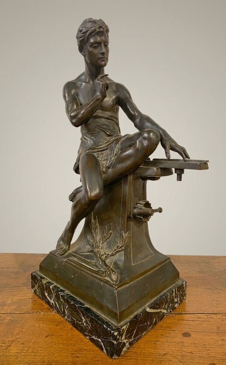 Edouard Drouot. Large Bronze Sculpture.-photo-2