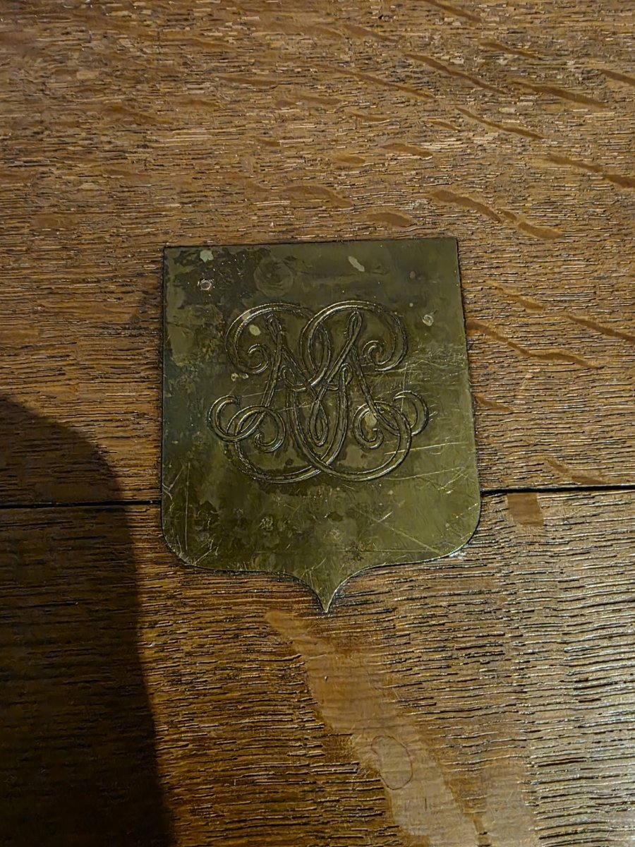 Coffret chêne. Maison Aucoc, rue de la Paix.-photo-2