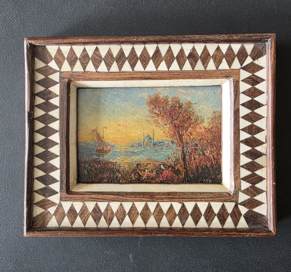 Paysage orientaliste. D'après Monticelli.-photo-3