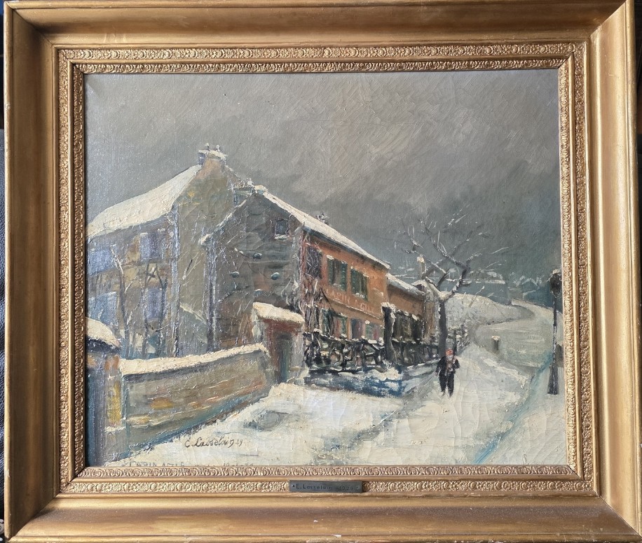 E.Lasselin. Le lapin agile. Montmartre.1929. Huile sur toile.