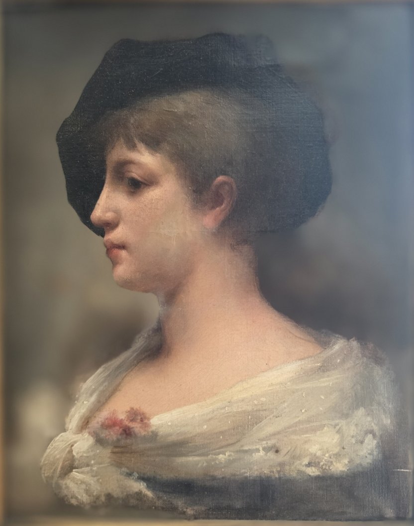 G.Callot. Portrait d'élégante au chapeau.-photo-1