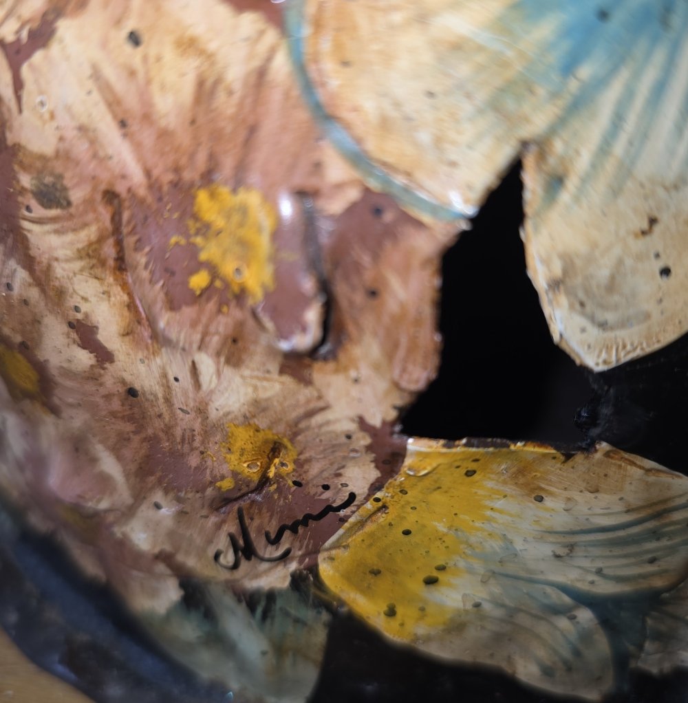 Pair Of Painted Sheet Metal Plant Pots-photo-2