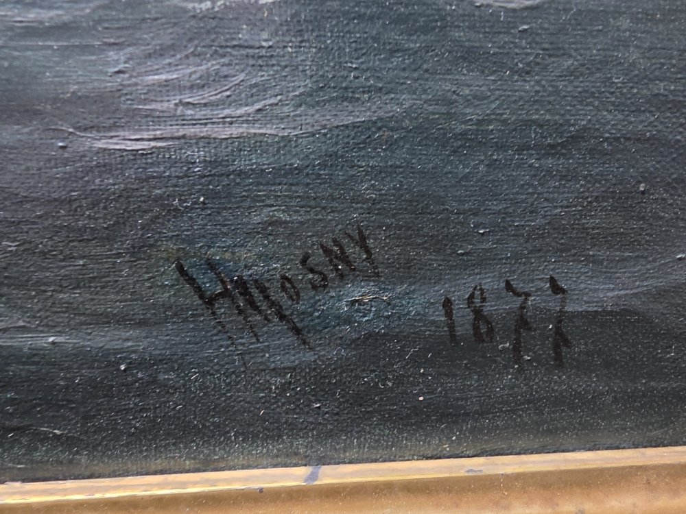 Henry Mosny. Marine. Huile sur toile.1877.-photo-2