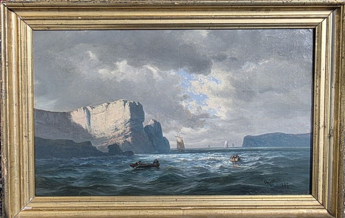 Henry Mosny. Marine. Huile sur toile.1877.