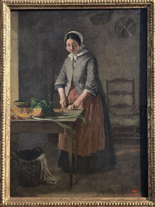 Louis Alexandre Dubourg. 1821.1891. The Cook. Oil On Canvas.-photo-1