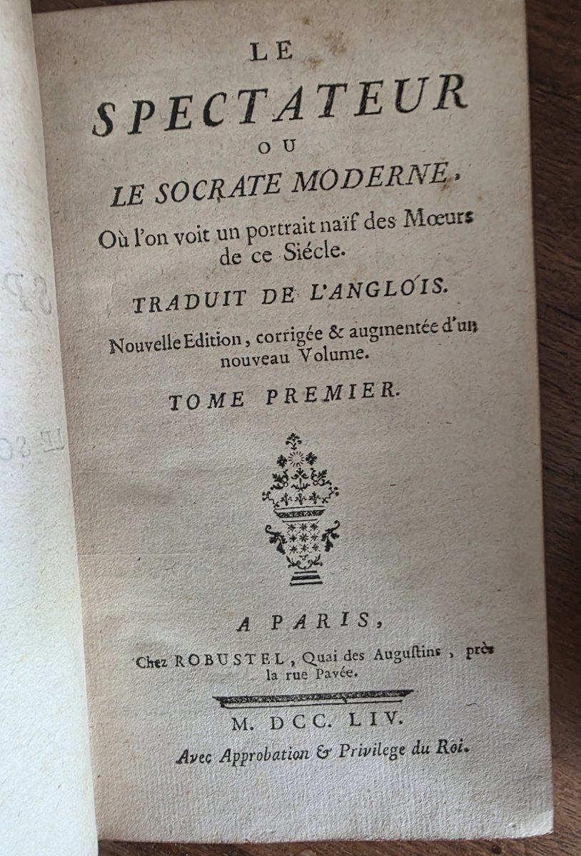 The Spectator Or The Modern Socrates. 1754. 1755. 8 Of 9 Volumes.-photo-4