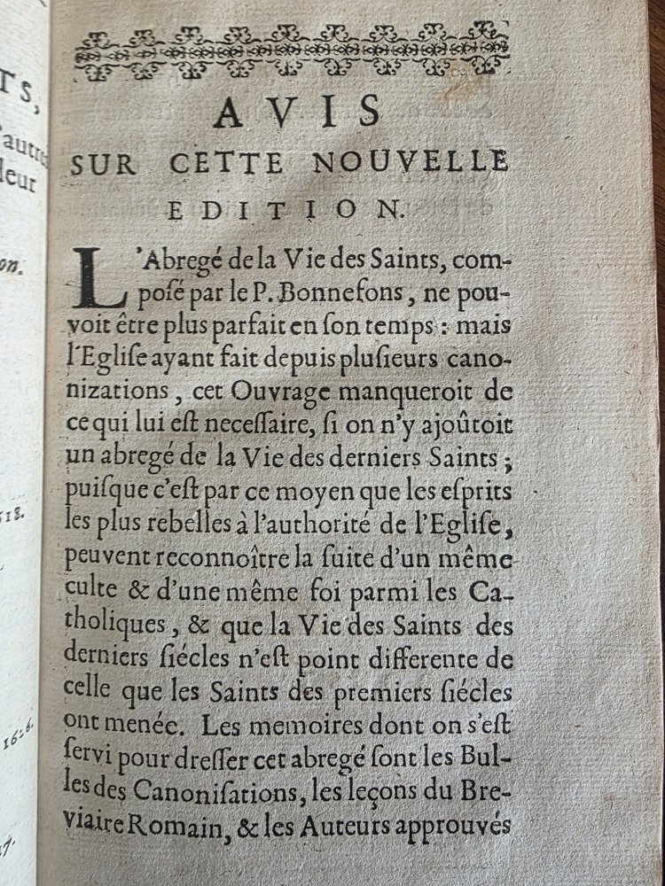 Les Fleurs Des Vies Des Saints. 4 Volumes. 1721.-photo-2