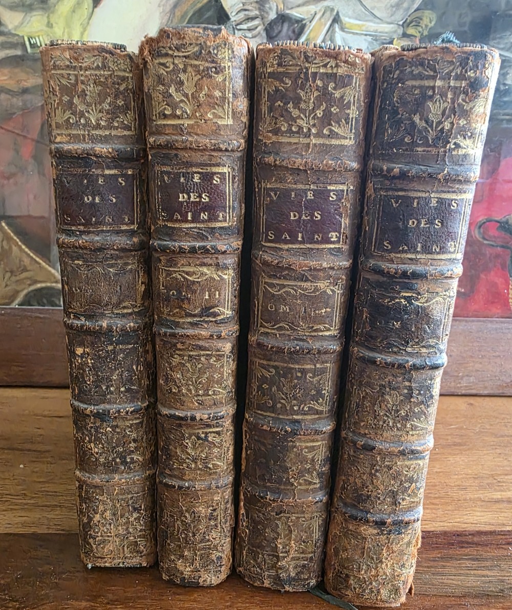 Les Fleurs Des Vies Des Saints. 4 Volumes. 1721.