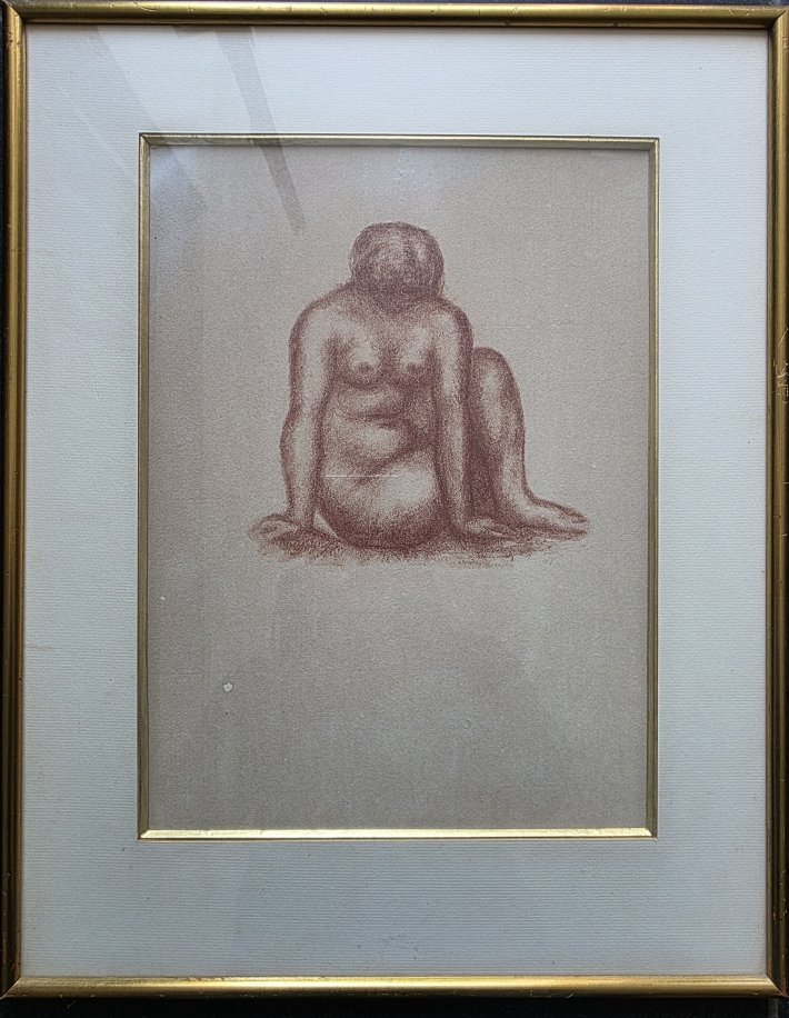 Aristide Maillol. 2 lithographies façon sanguine.-photo-2