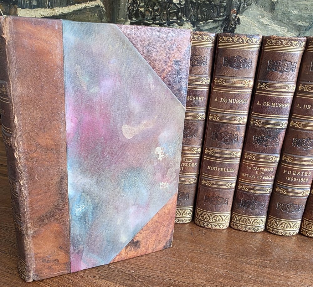 Alfred De Musset's Works In 10 Volumes. Alphonse Lemerre Publisher.-photo-3