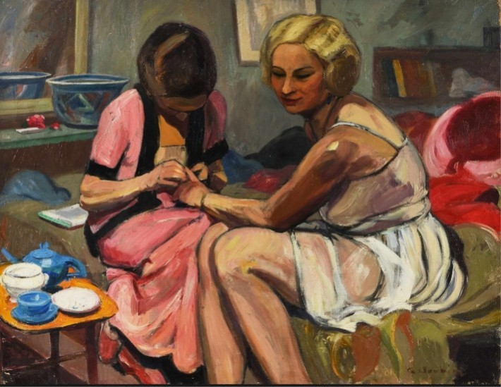 Georges Joubin. (1188.1993). Large Oil On Canvas Circa 1930.
