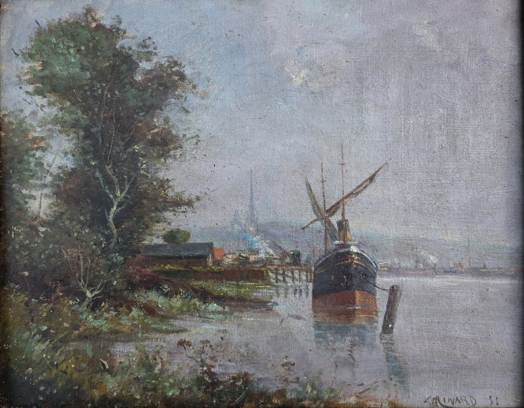 L. Minard. Le port de Rouen. 1891. Ecole de Rouen.-photo-2