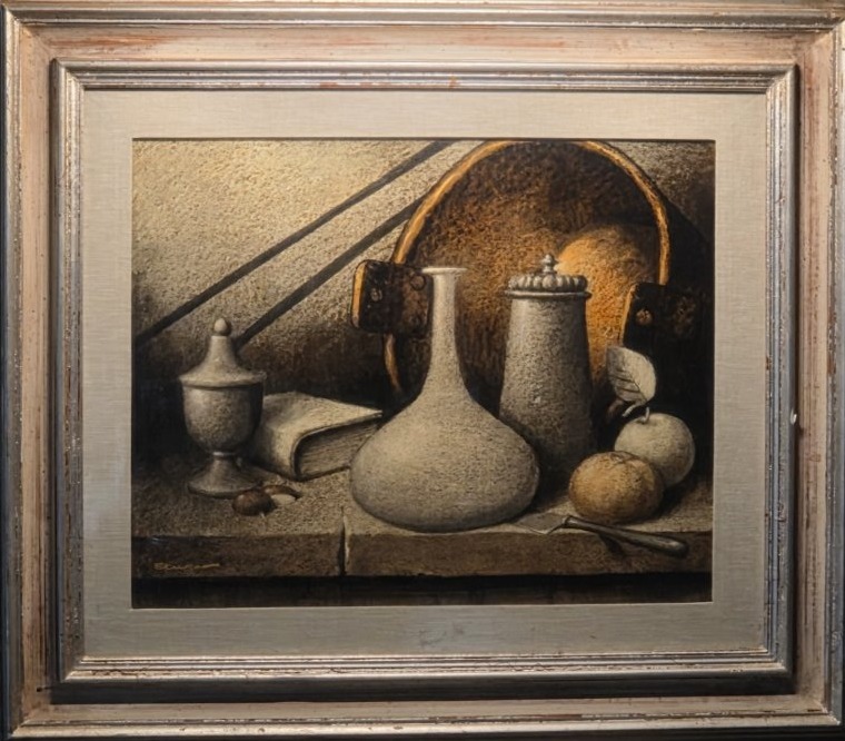 Etrusco. Still Life With Vase. Pastel.