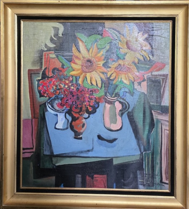 Still Life With Sunflowers. Jan Brychta.