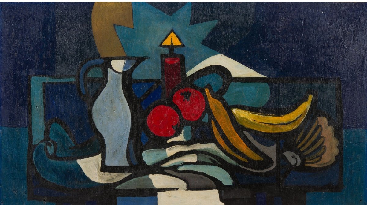 Still Life. Jan Brichta. (1928.2013). Oil On Panel.