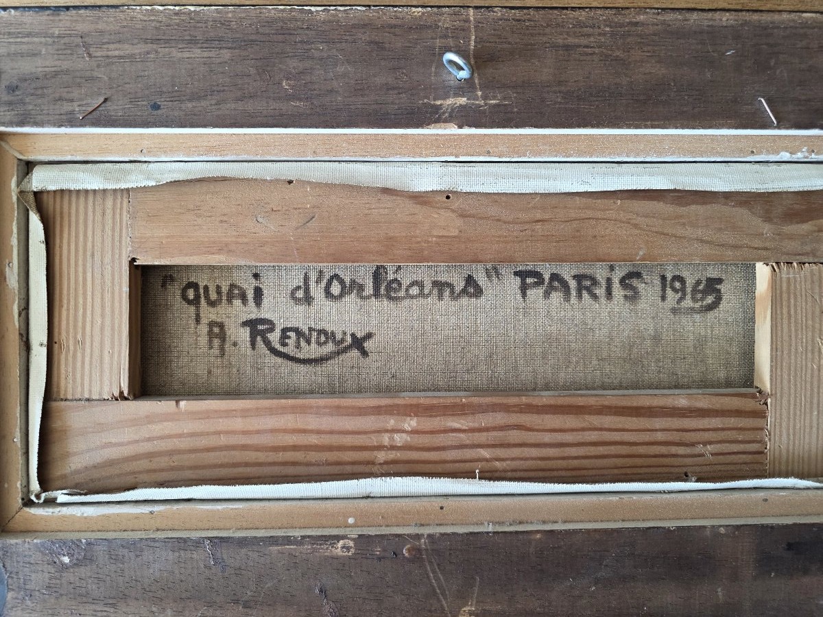 Le quai d'Orléans. André Renoux. Hule sur toile. 1965.-photo-4