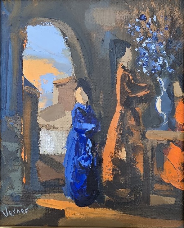 Joseph Werner-baer.  Mother And Child. Oil On Canvas.-photo-2