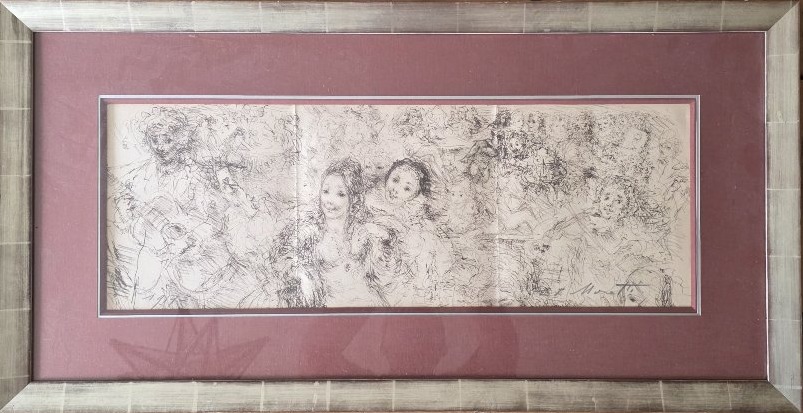 Lucien Philippe Moretti. Large Drawing. 1973.