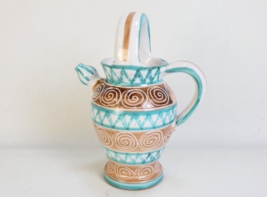 Robert Picault. Chevrette en faience émaillée.-photo-2