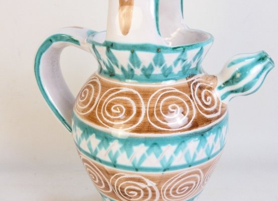 Robert Picault. Chevrette en faience émaillée.-photo-1