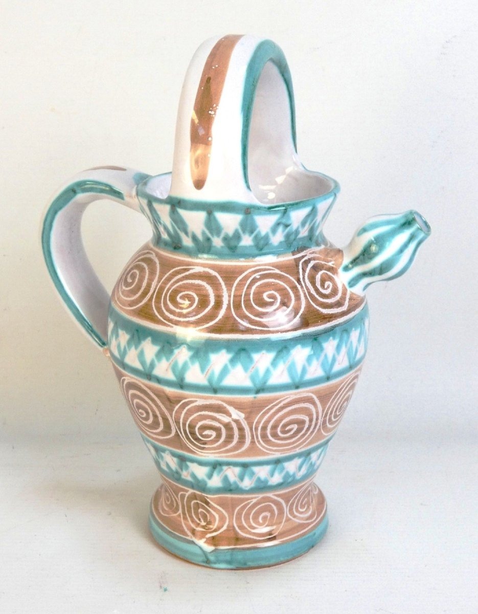 Robert Picault. Chevrette en faience émaillée.