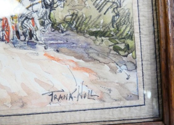 Frank WILL. Le relais de poste. Aquarelle.-photo-2