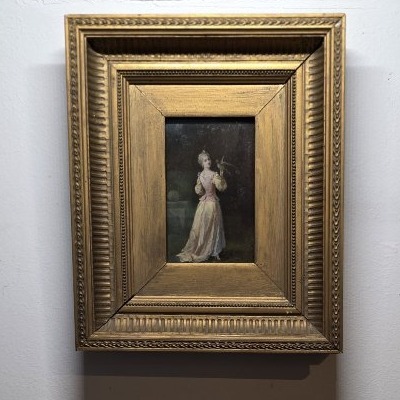 Francois Louis LANFANT DE METZ. (1814.1882). La femme au perroquet. hsc.-photo-2