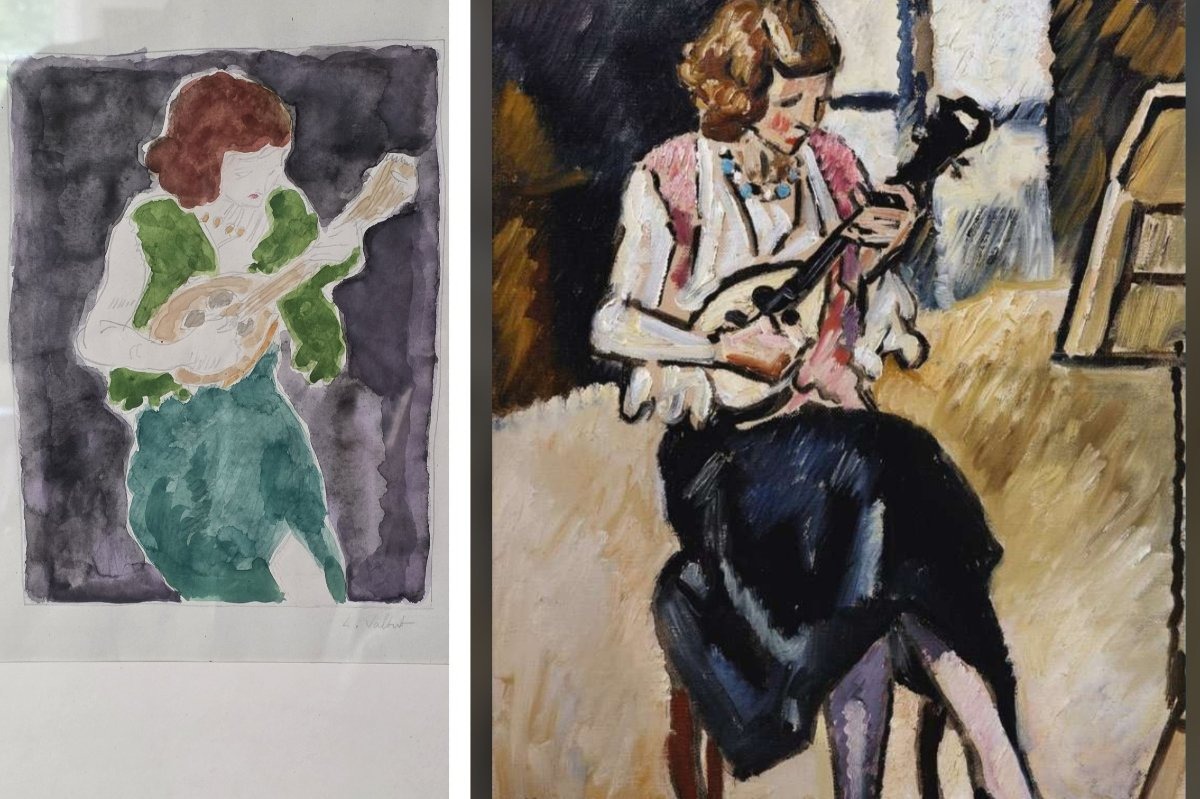 Louis Valtat. Woman With A Mandolin.-photo-4