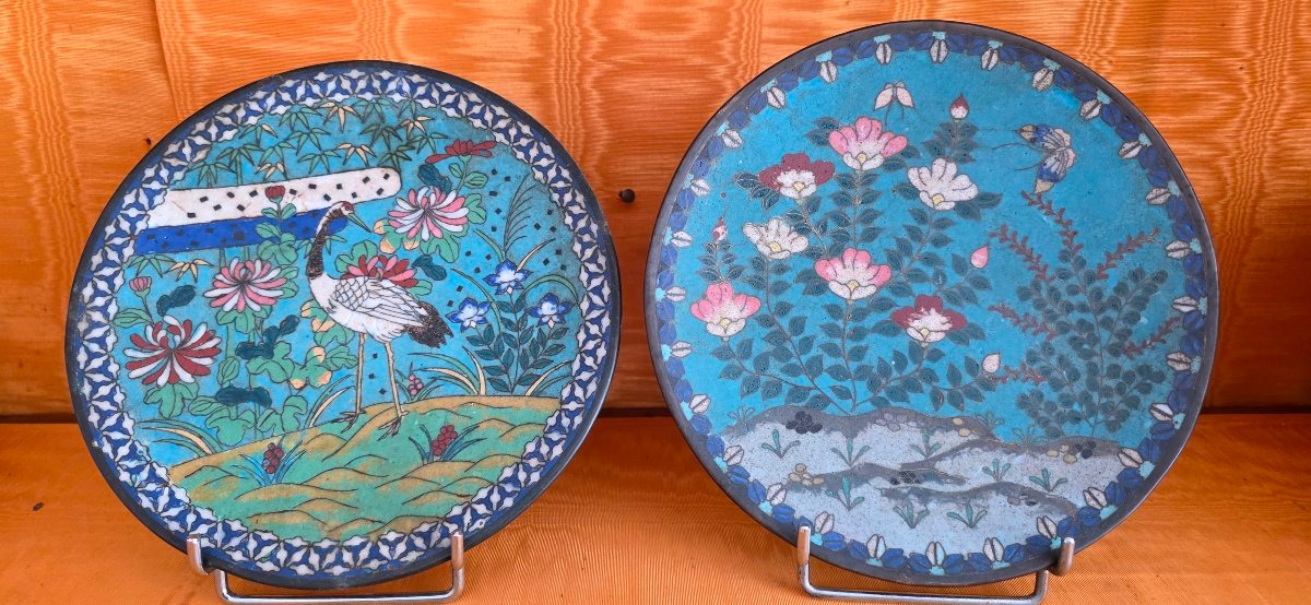 Plates. Cloisonné. 19th Century