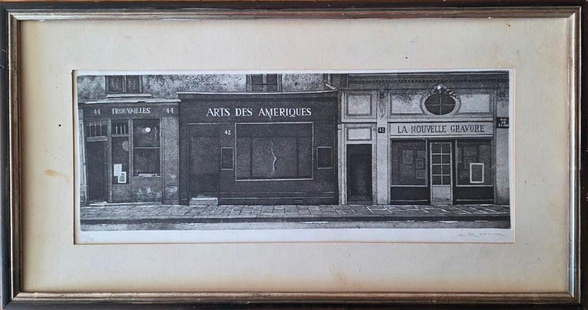 Andre Renoux. Rue De Seine In Paris.-photo-2