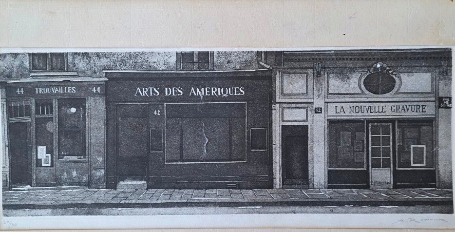 Andre Renoux. Rue De Seine In Paris.