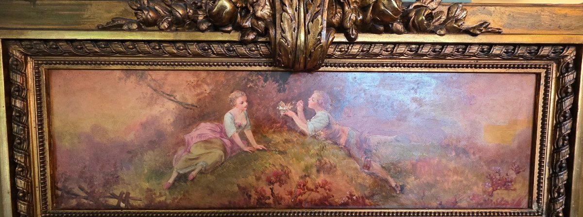 Louis XVI-style Trumeau. 19th Century.-photo-3