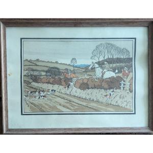 Ensemble de 2 gravures De Harry Eliott.