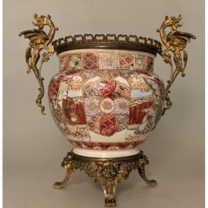 Vase. Jardinière. Faience De Satsuma