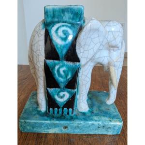 Elephant Crackle Earthenware. Jean Cazaux